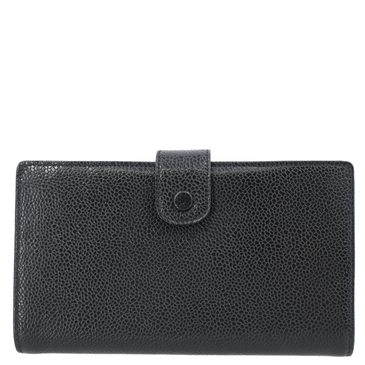 Chanel 1991-1994 Black Caviar Long Bifold Wallet