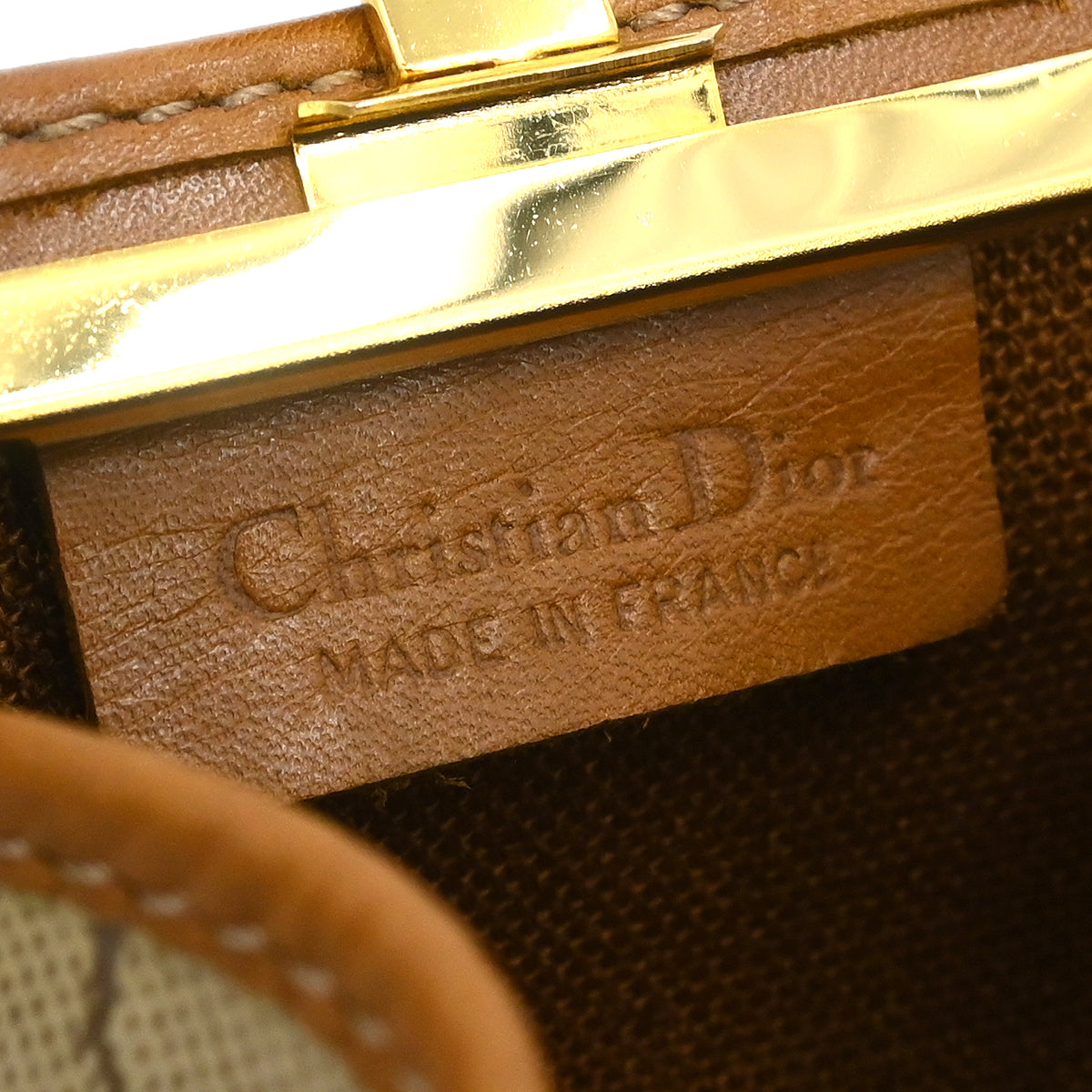 Christian Dior Beige Honeycomb Coin Case Wallet