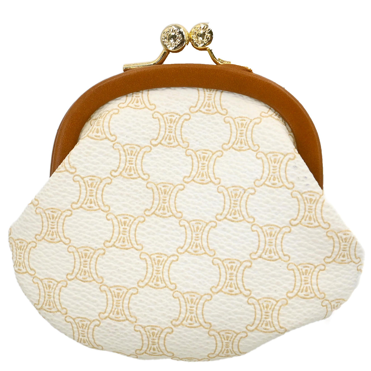 Celine White Macadam Coin Purse Wallet