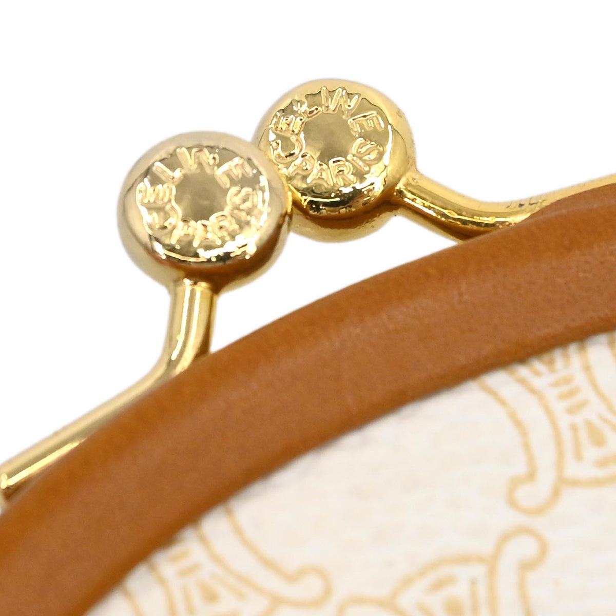 Celine White Macadam Coin Purse Wallet