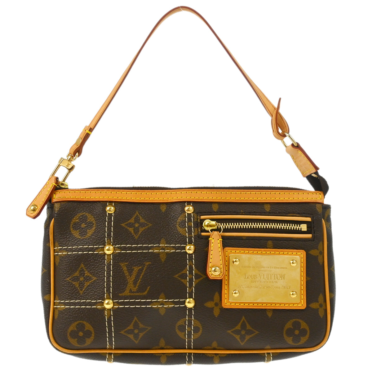 Louis Vuitton 2007 Monogram Rivet Pochette Accessoires Handbag M40141