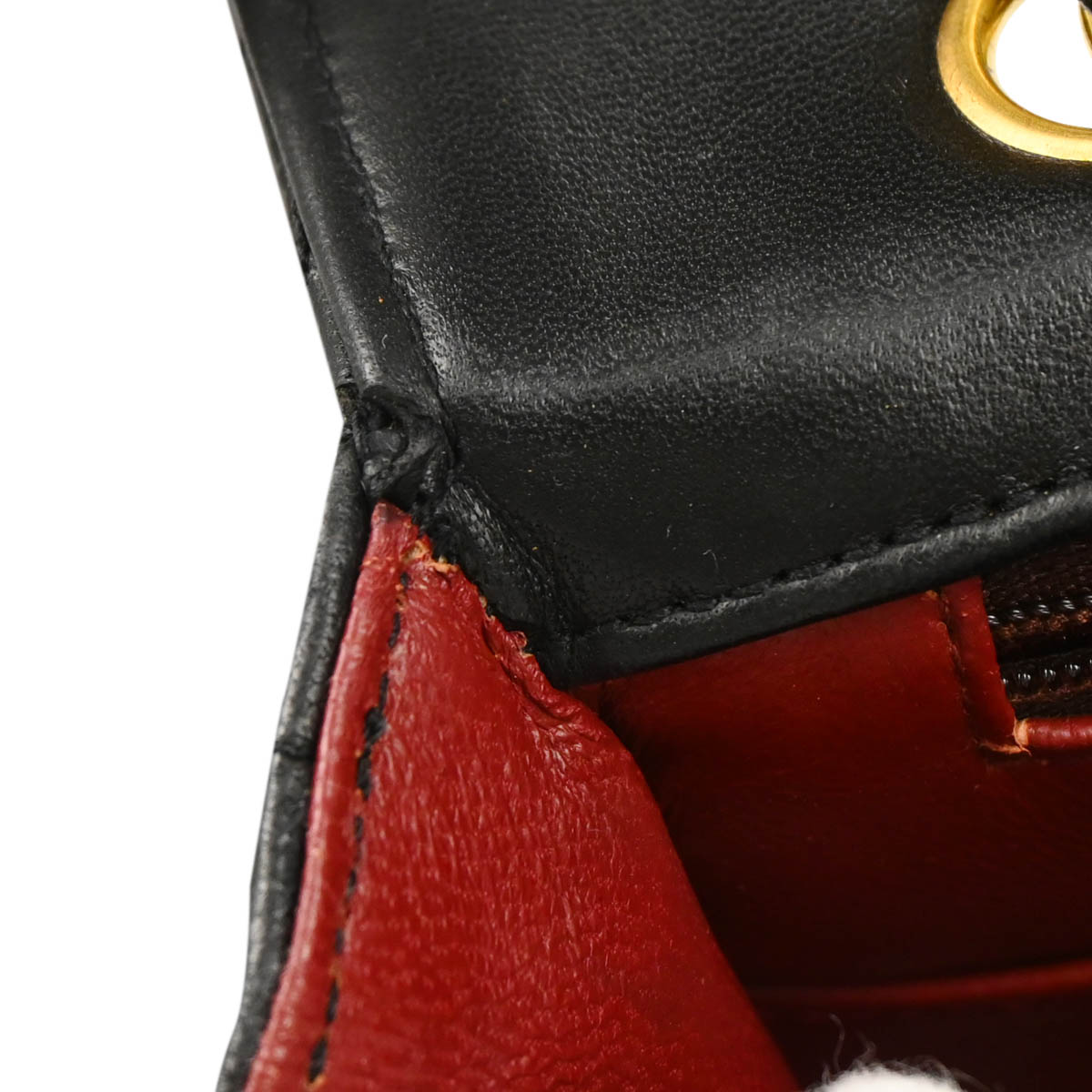 Chanel 1986-1988 Black Lambskin Single Flap Shoulder Bag