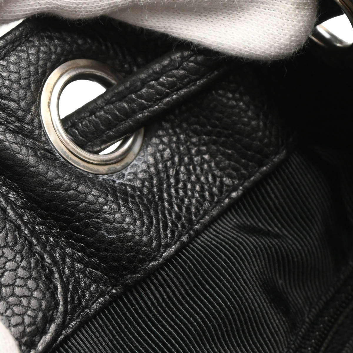 Chanel 1996-1997 Black Caviar Drawstring Backpack
