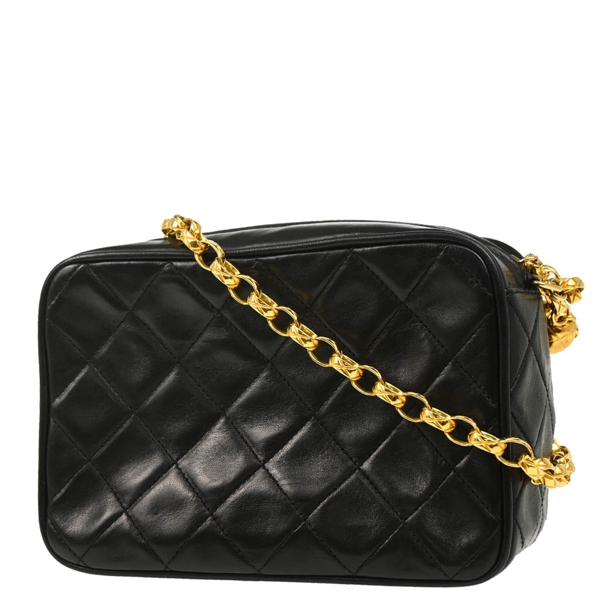 Chanel Black Lambskin Camera Bag Mini