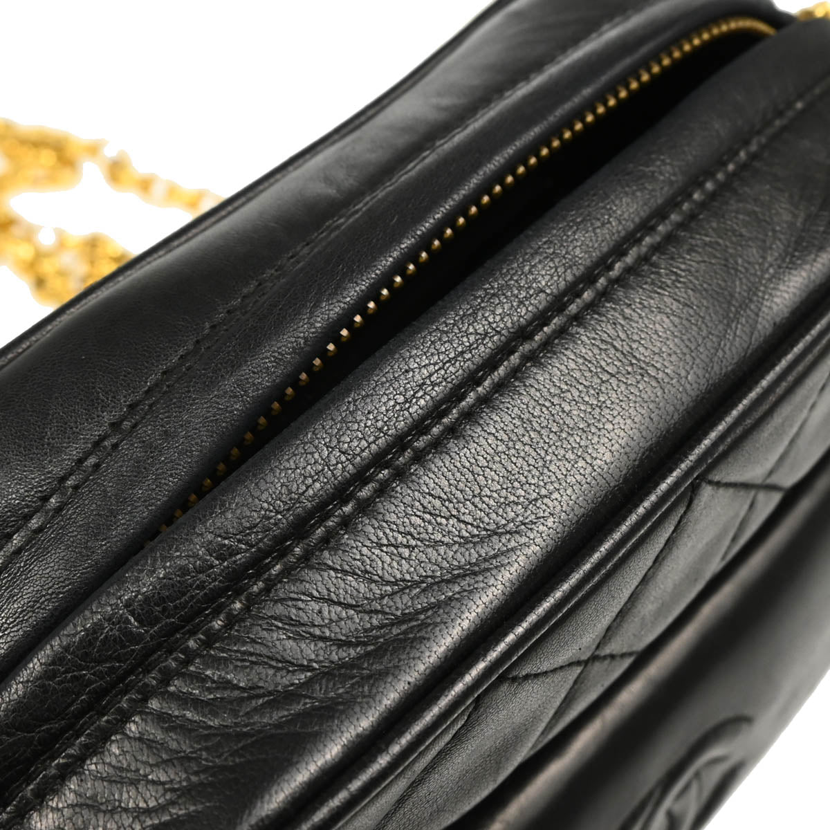 Chanel Black Lambskin Camera Bag Mini