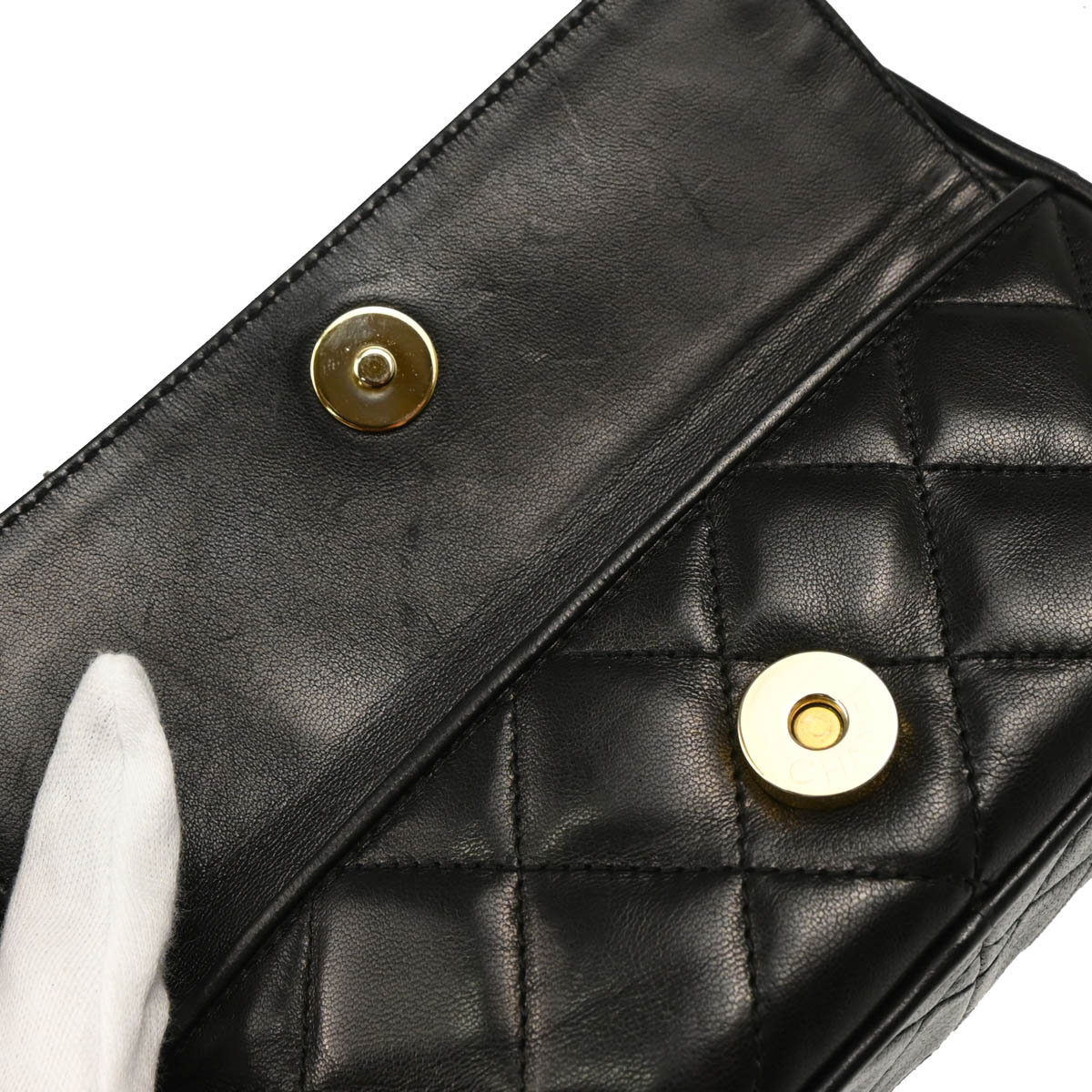 Chanel Black Lambskin Camera Bag Mini