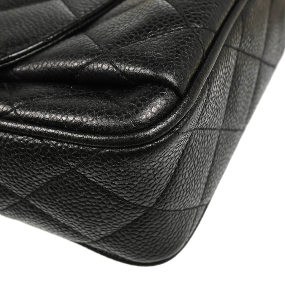 Chanel 1991-1994 Black Caviar Camera Bag Small