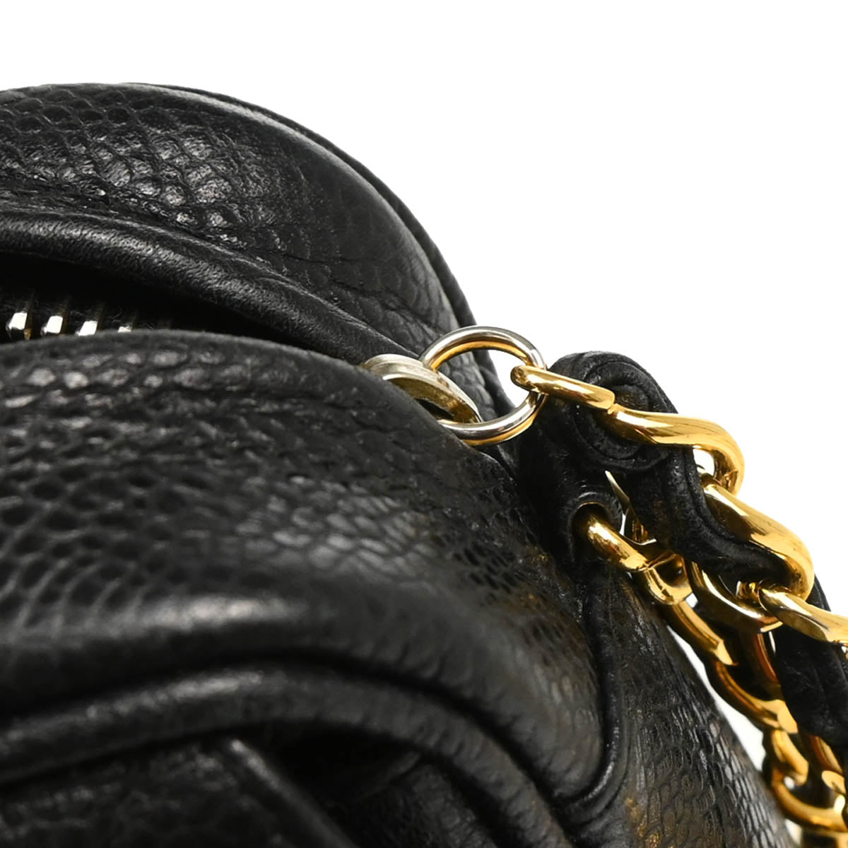 Chanel 1991-1994 Black Caviar Camera Bag Small