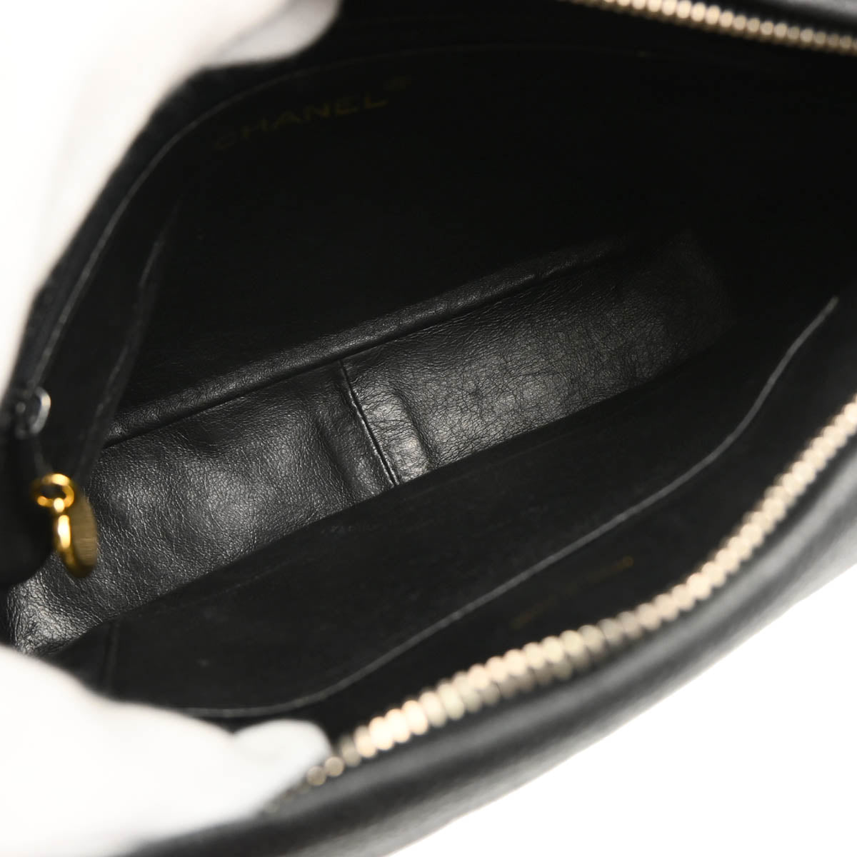 Chanel 1991-1994 Black Caviar Camera Bag Small
