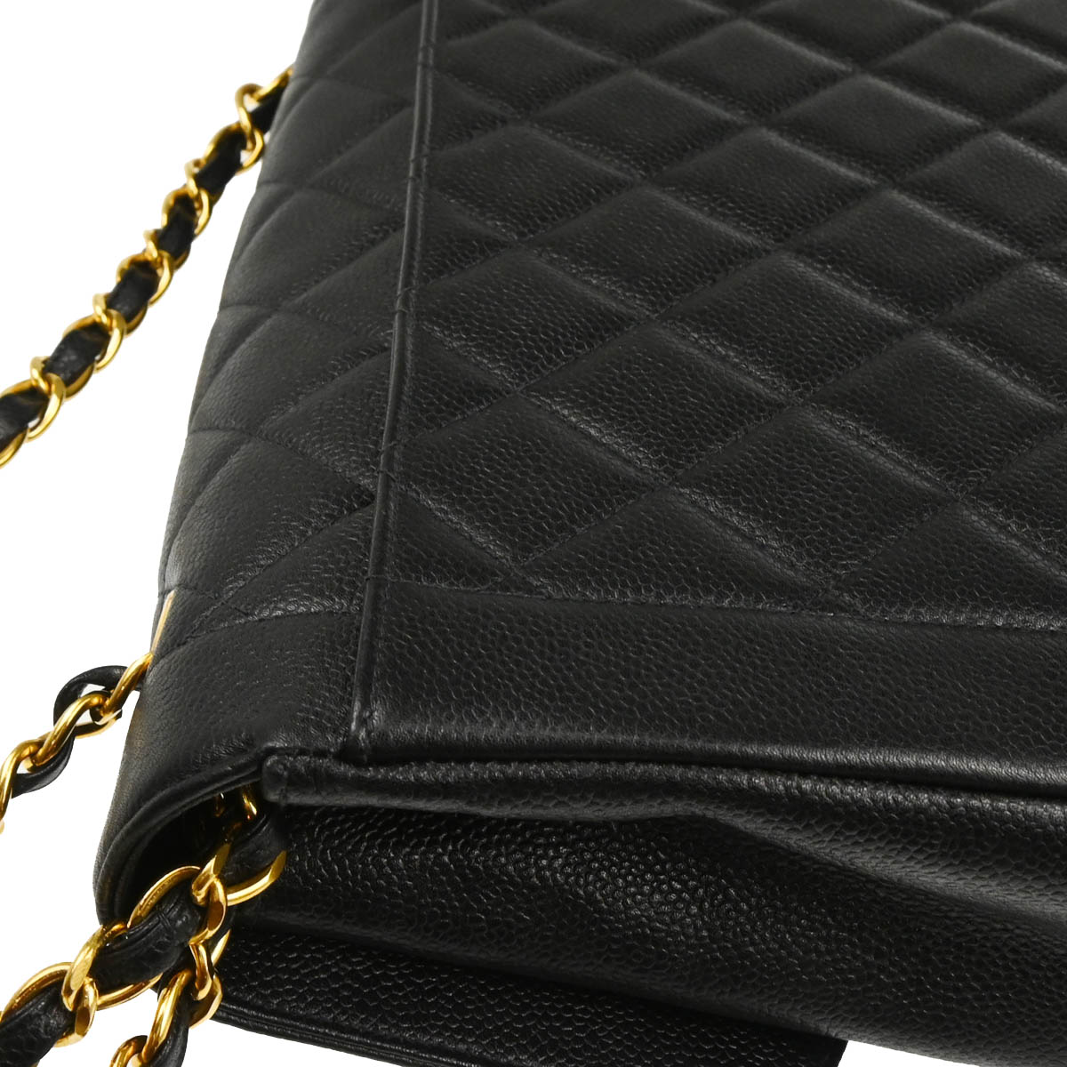 Chanel 1996-1997 Black Caviar Shoulder Bag