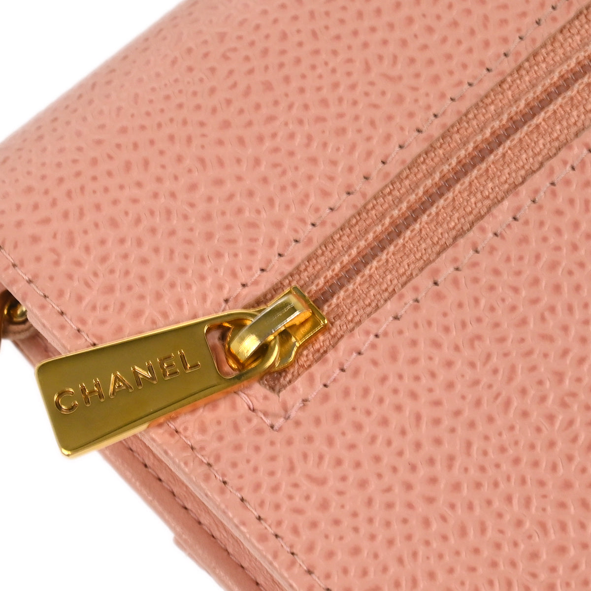 Chanel 2003-2004 Pink Caviar Timeless WOC Chain Shoulder Wallet Bag