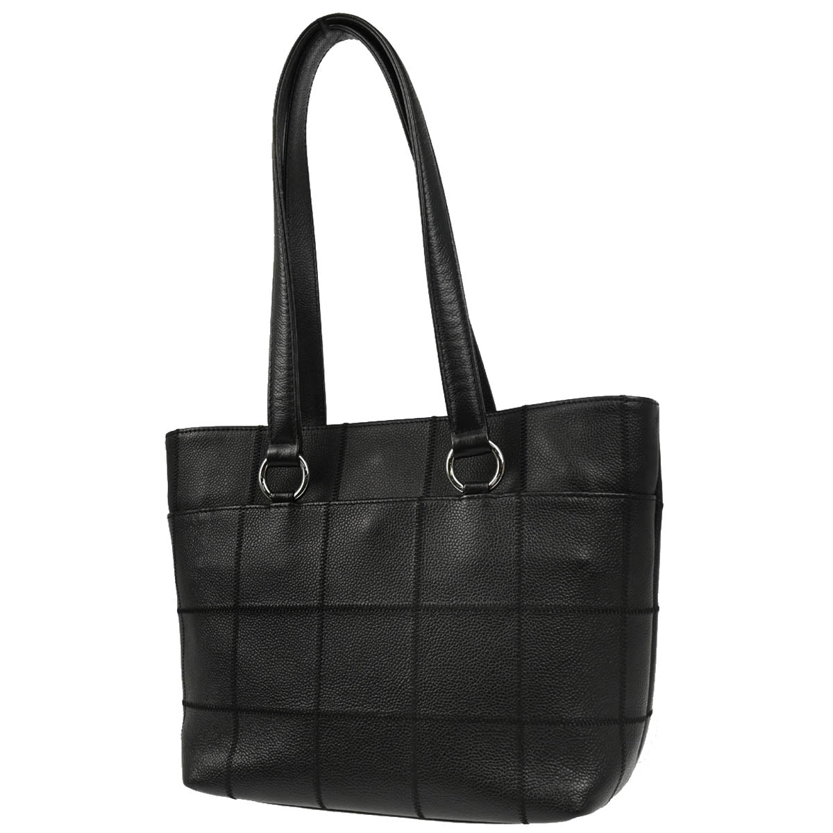 Chanel 2005-2006 Black Caviar Choco Bar Tote Bag