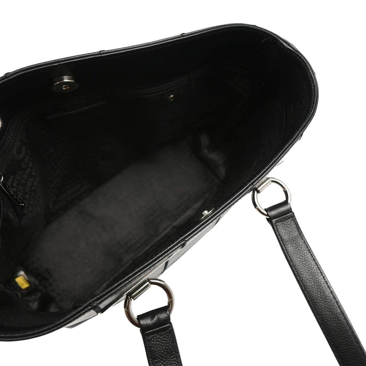 Chanel 2005-2006 Black Caviar Choco Bar Tote Bag