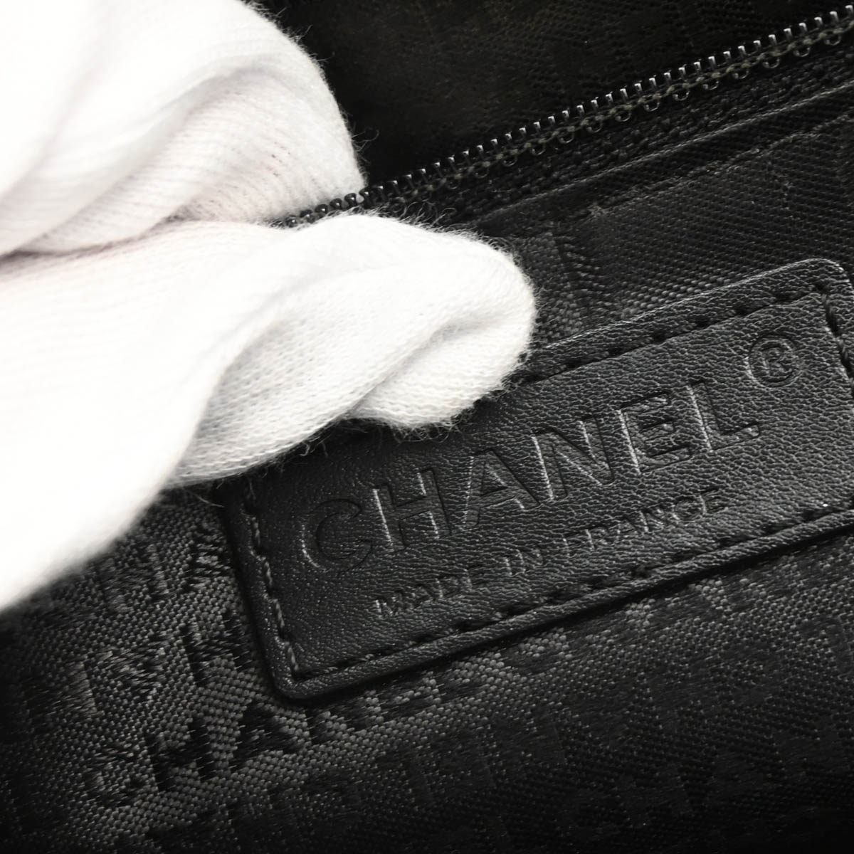 Chanel 2005-2006 Black Caviar Choco Bar Tote Bag