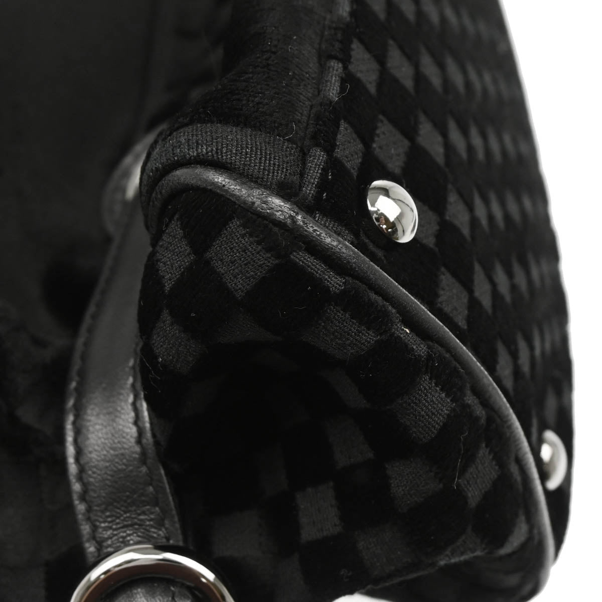 Chanel 2005-2006 Black Velvet 2way Shoulder Handbag