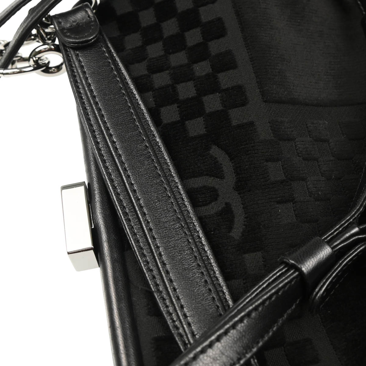 Chanel 2005-2006 Black Velvet 2way Shoulder Handbag