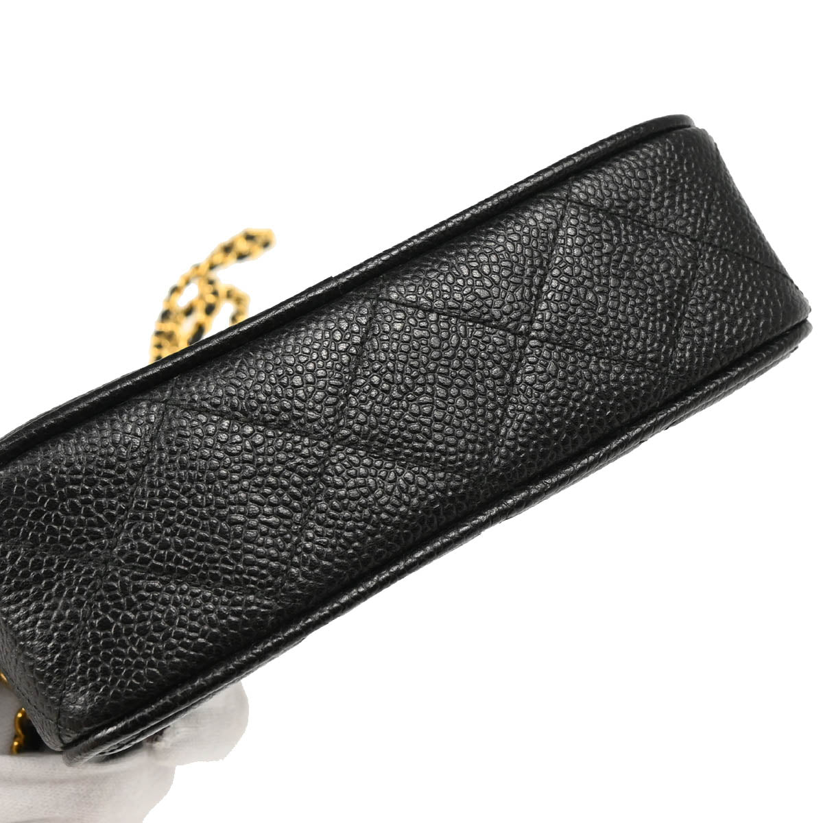 Chanel 1991-1994 Black Caviar Camera Bag Mini