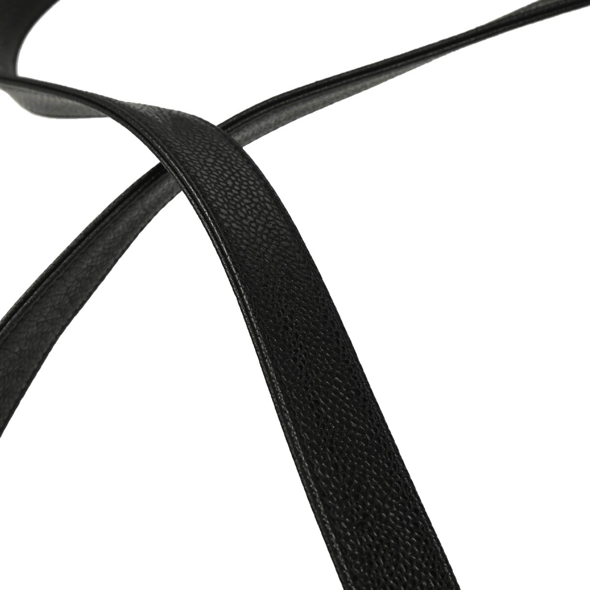 Chanel 1994-1996 Black Caviar Triple CC Shoulder Tote Bag