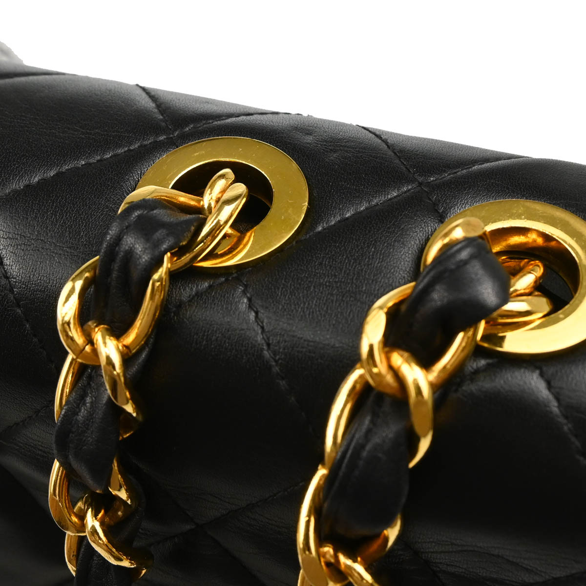 Chanel 1994-1996 Black Lambskin Maxi Classic Flap Shoulder Bag