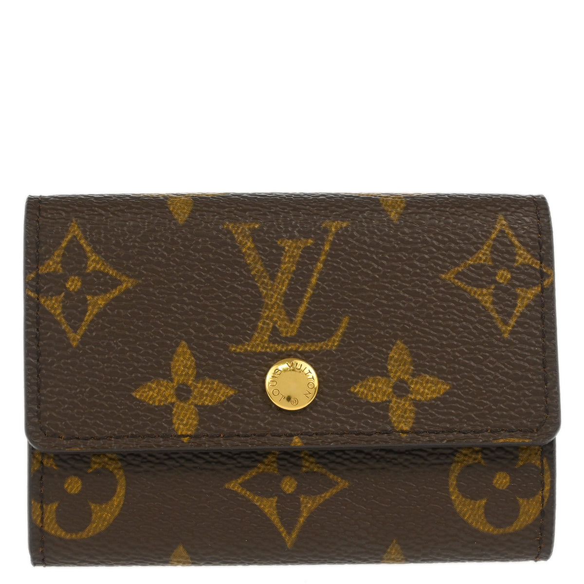 Louis Vuitton 2006 Monogram Porte Monnaie Plat Coin Case Wallet M61930