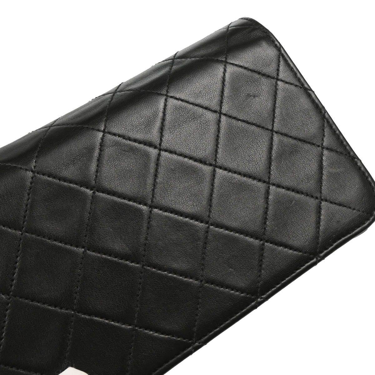 Chanel 1997-1999 Black Lambskin Pushlock Mini Full Flap Shoulder Bag