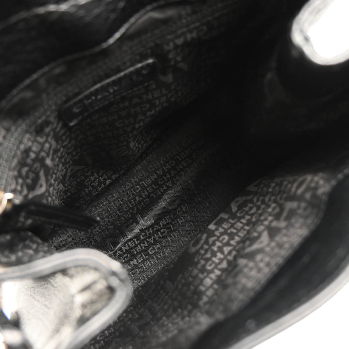 Chanel 2003-2004 Black Calfskin Mademoiselle Lock Chain Shoulder Bag