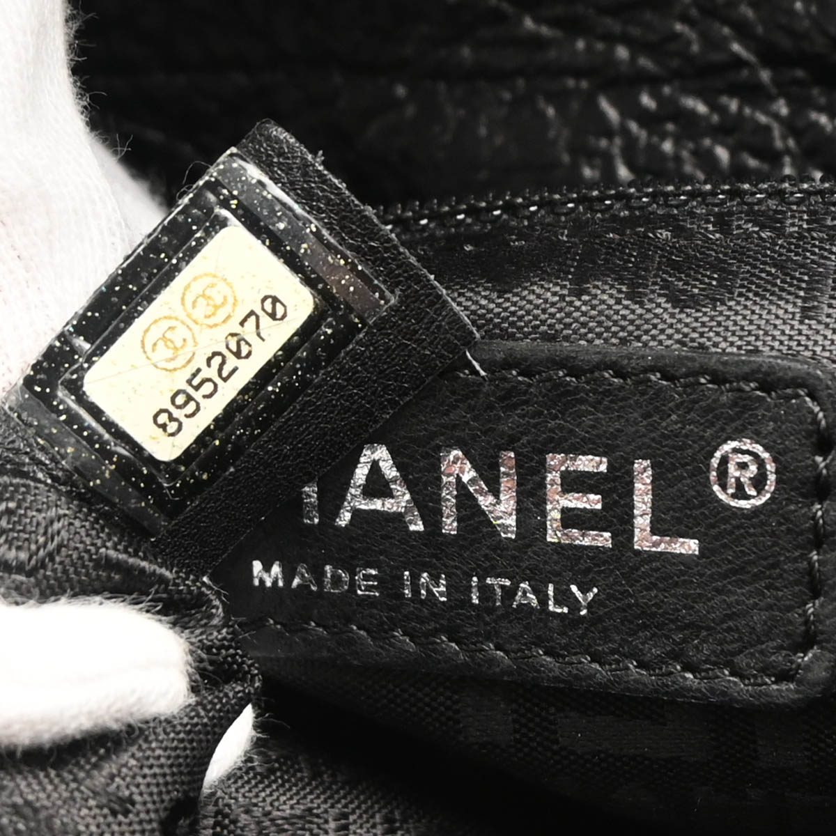 Chanel 2003-2004 Black Calfskin Mademoiselle Lock Chain Shoulder Bag