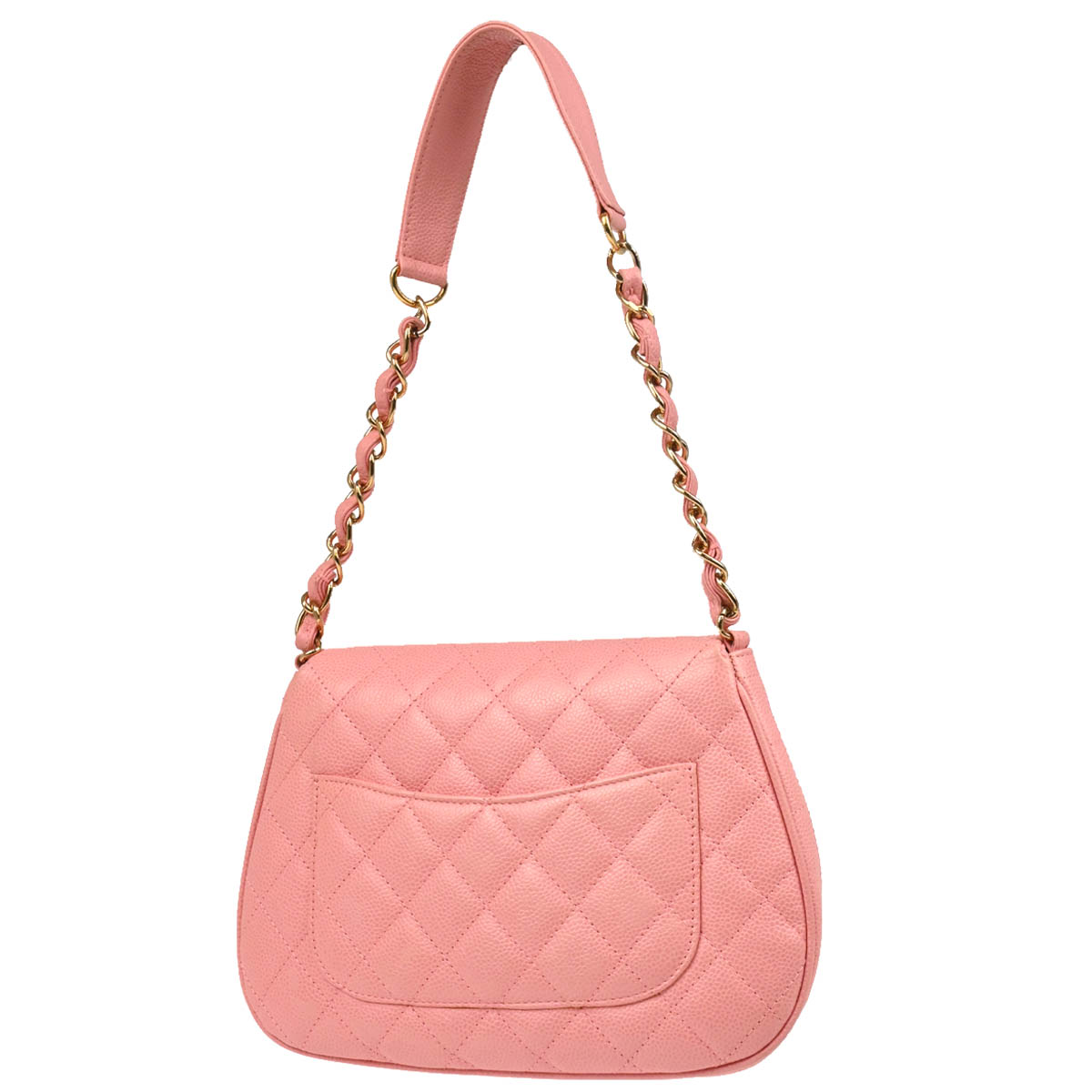 Chanel 2003-2004 Pink Caviar Chain Shoulder Bag