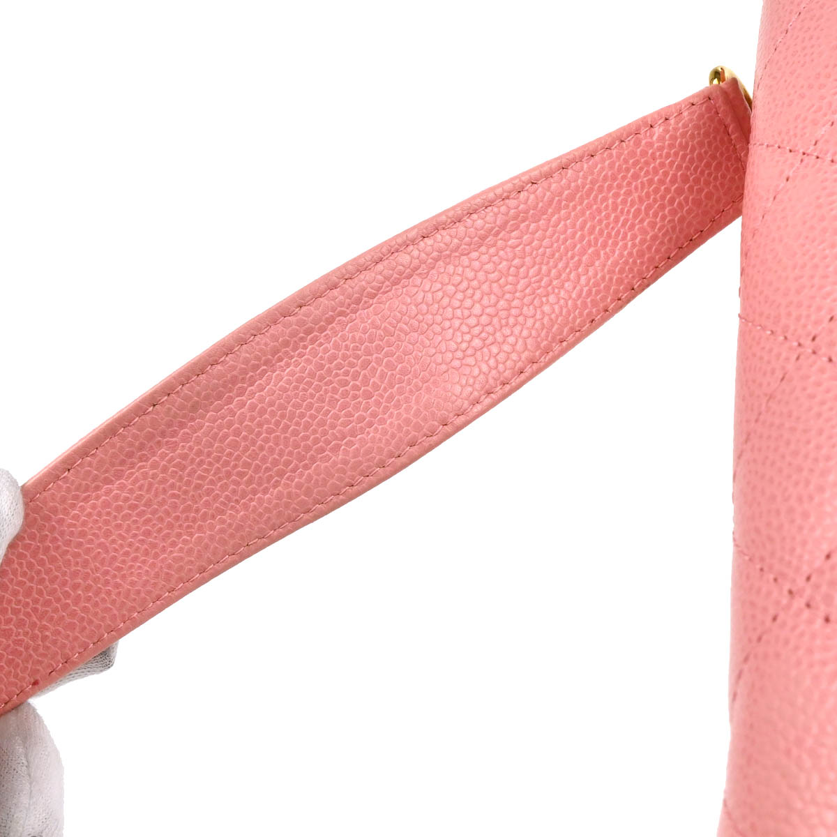 Chanel 2003-2004 Pink Caviar Chain Shoulder Bag