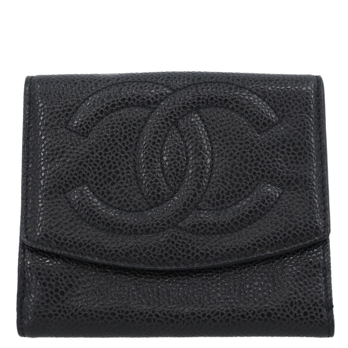 Chanel 1996-1997 Black Caviar Bifold Wallet