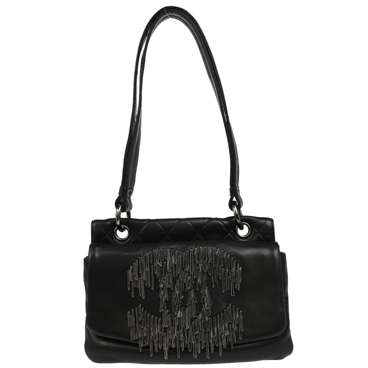 Chanel 2006-2008 Black Lambskin Shoulder Bag