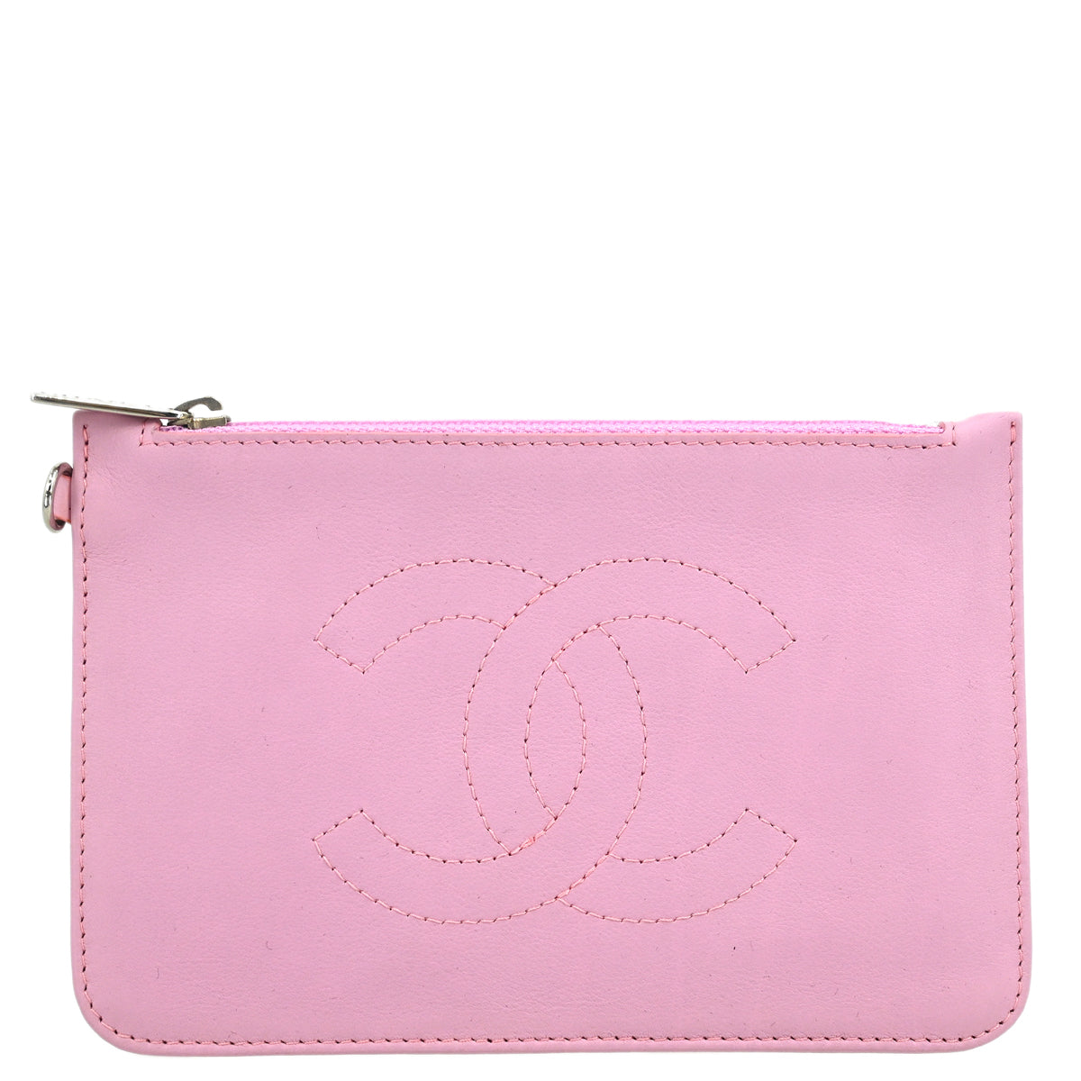 Chanel 2004-2005 Pink Lambskin Coin Purse Wallet