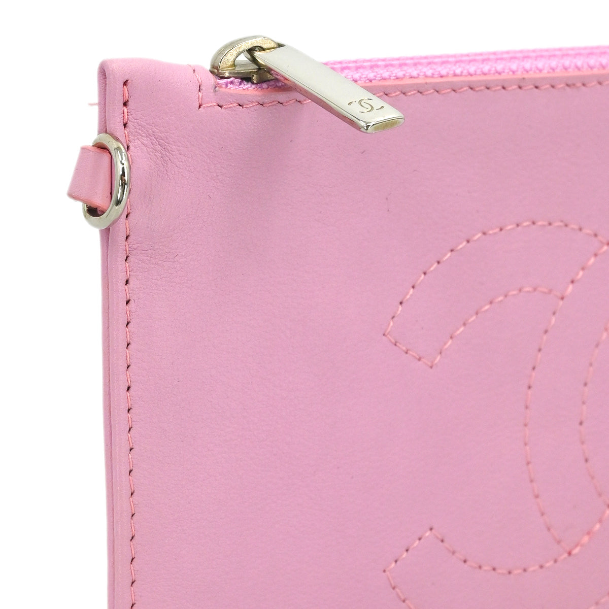 Chanel 2004-2005 Pink Lambskin Coin Purse Wallet