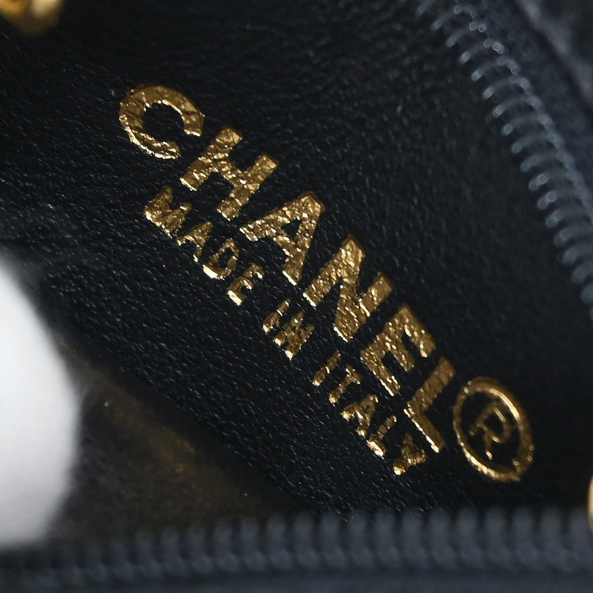 Chanel * 2000-2002 Mini Pouch Key Ring Black Pony Hair Small Good