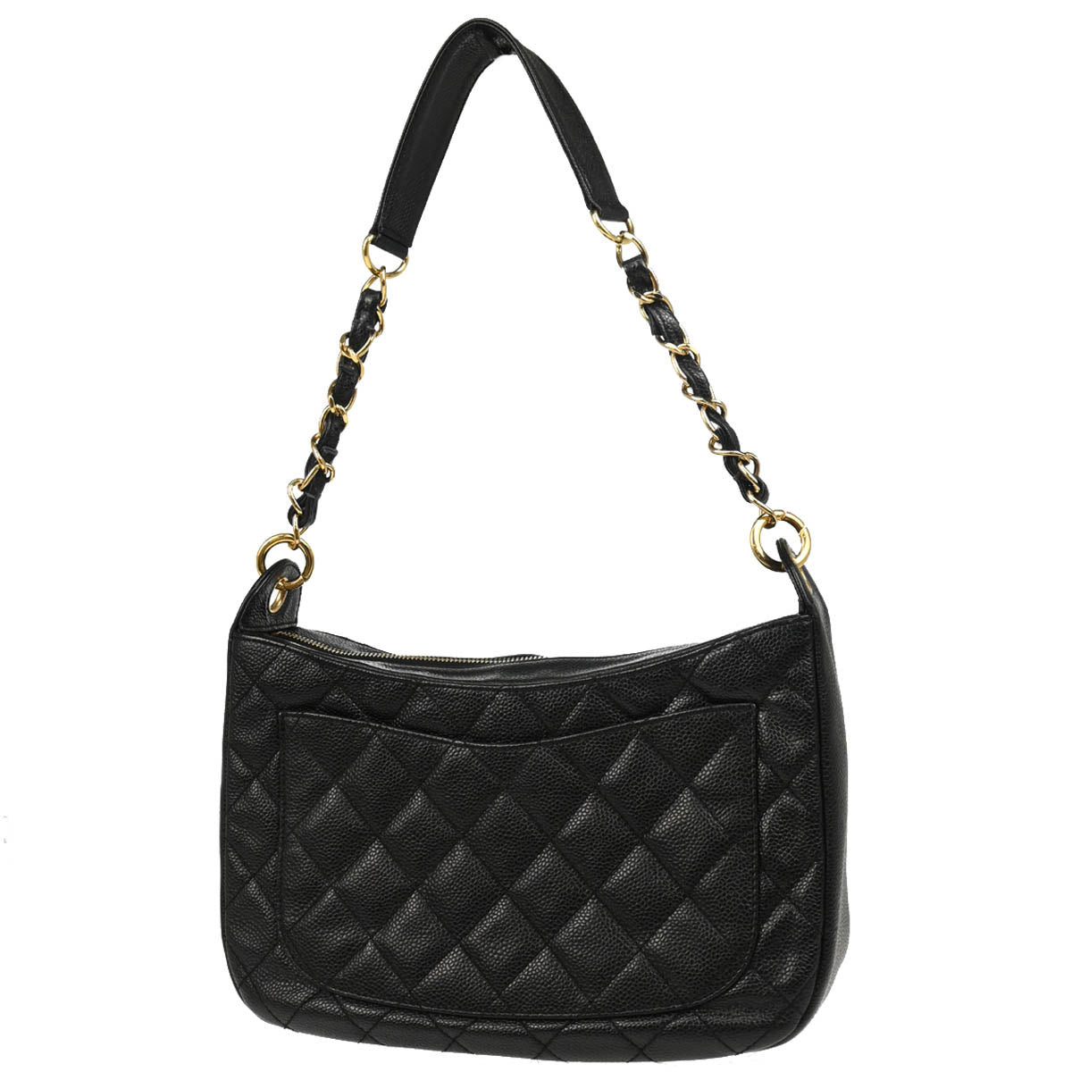 Chanel 2002-2003 Black Caviar Shoulder Bag