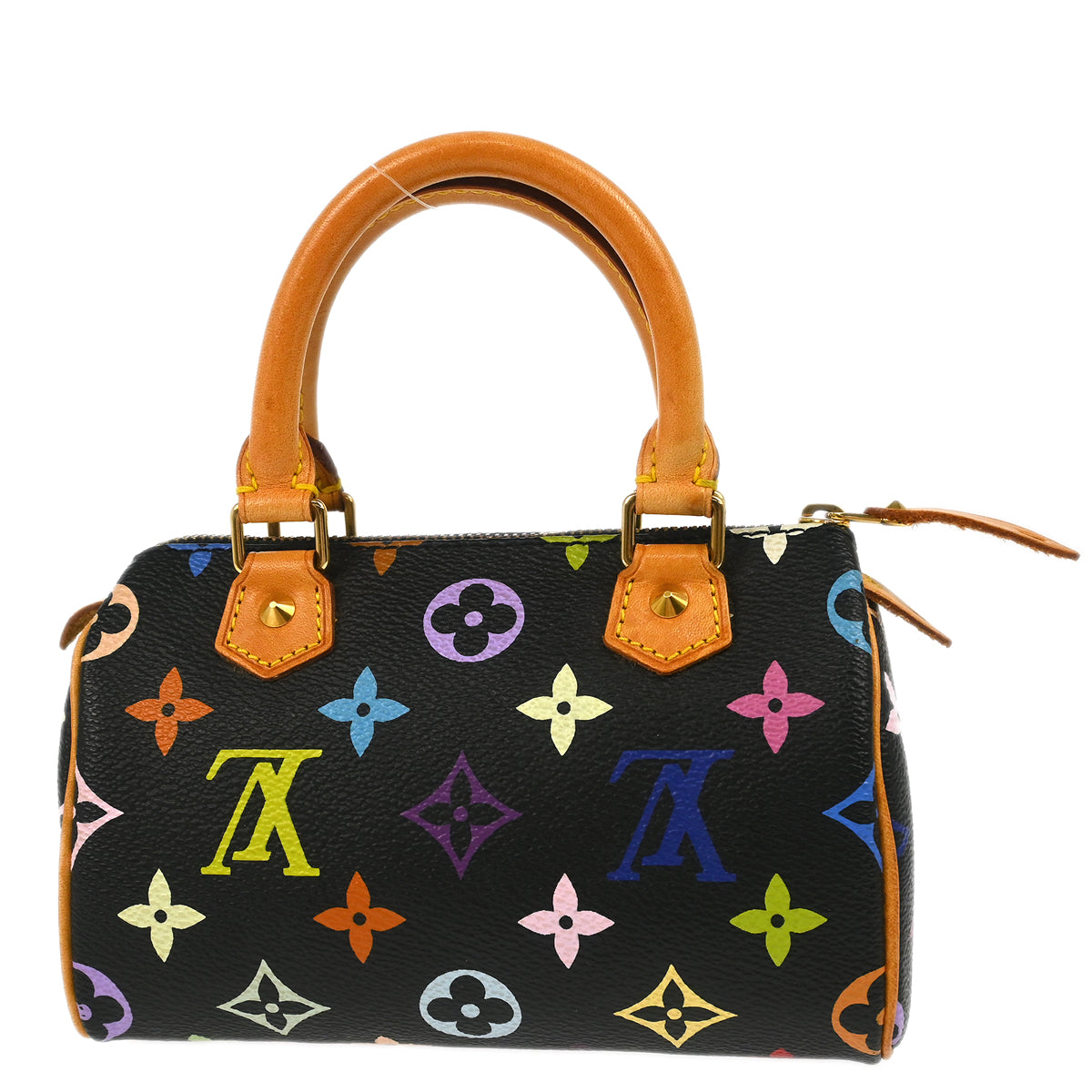 Louis Vuitton 2003 Black Monogram Multicolor Mini Speedy Handbag M92644