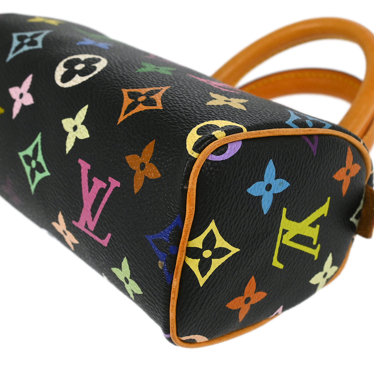 Louis Vuitton 2003 Black Monogram Multicolor Mini Speedy Handbag M92644