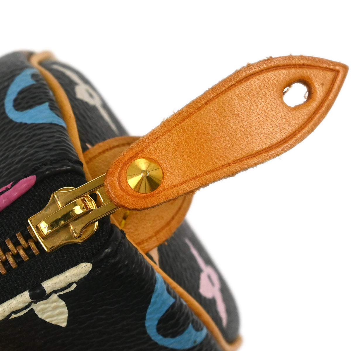 Louis Vuitton 2003 Black Monogram Multicolor Mini Speedy Handbag M92644