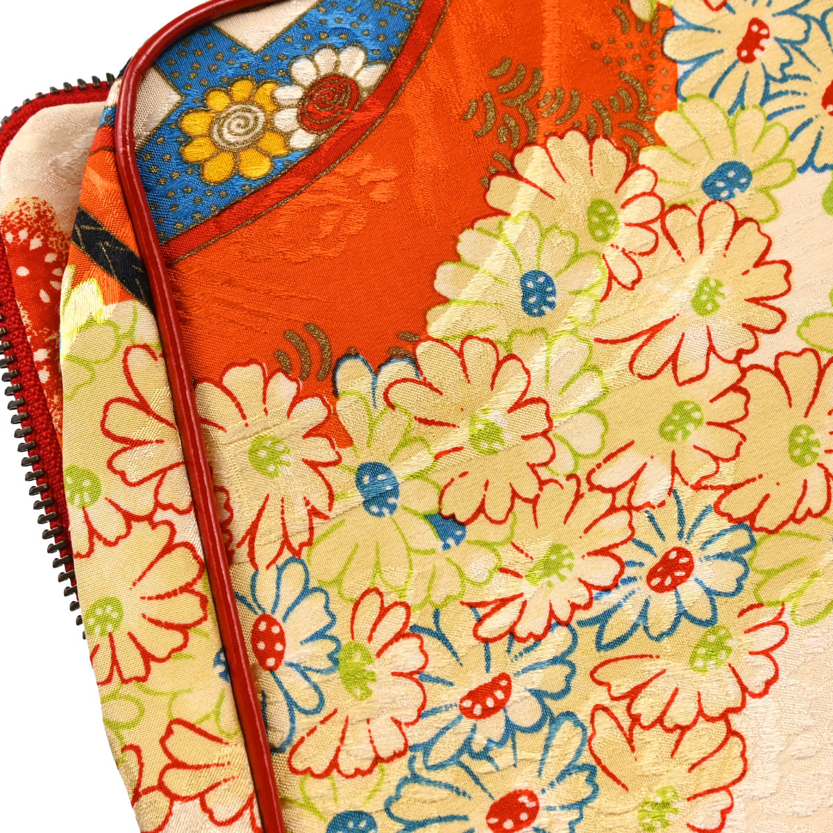 Christian Dior Multicolor Silk Embroidered Saddle Clutch