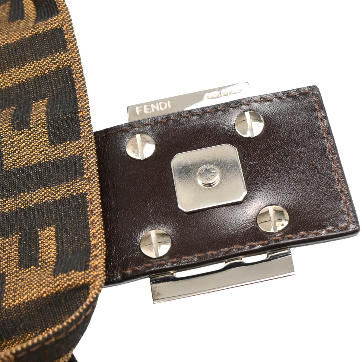 Fendi Brown Zucca Baguette Handbag