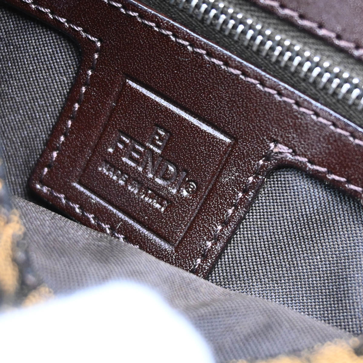 Fendi Brown Zucca Baguette Handbag