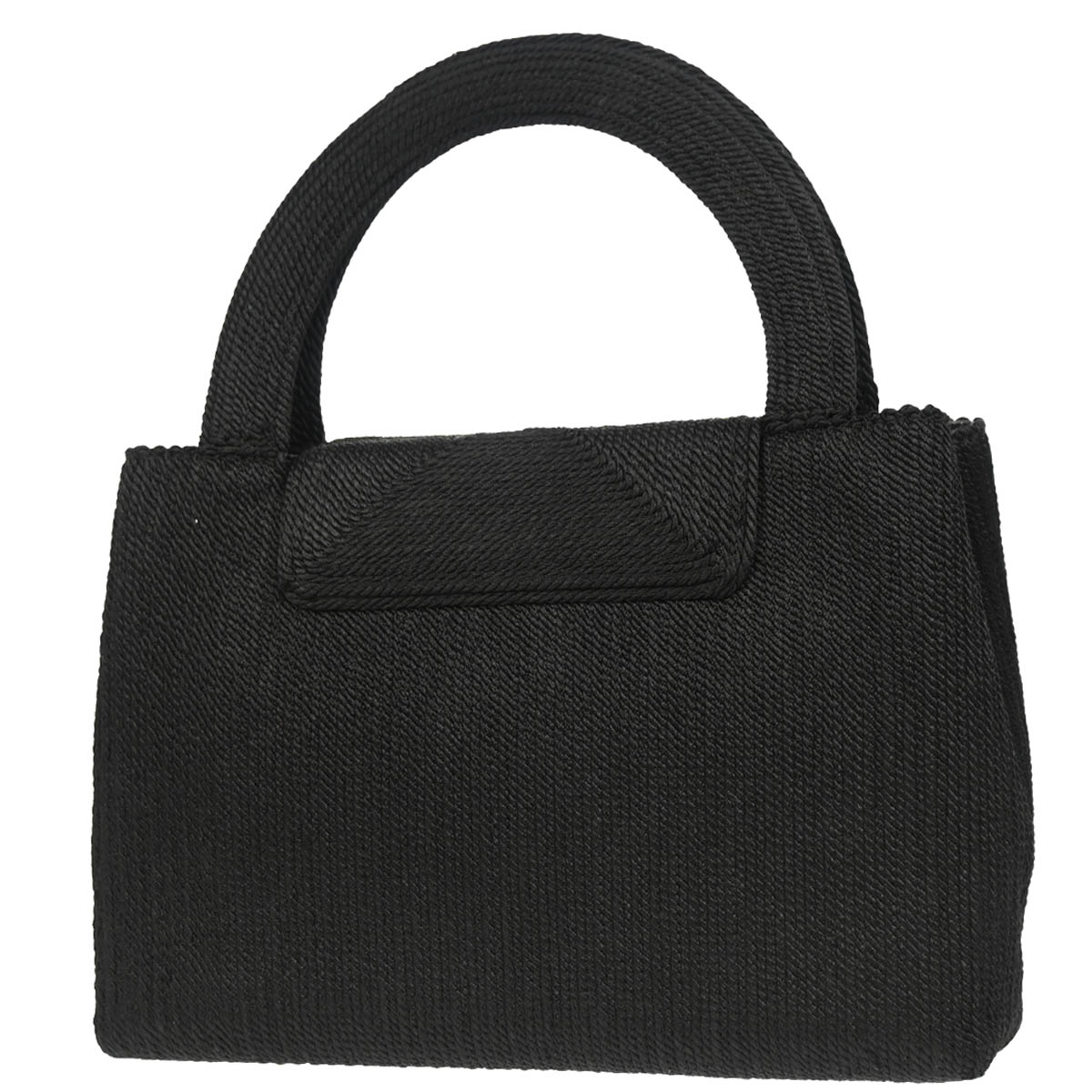 Chanel 1997-1999 Black Silk Rope Bag Woven Handbag