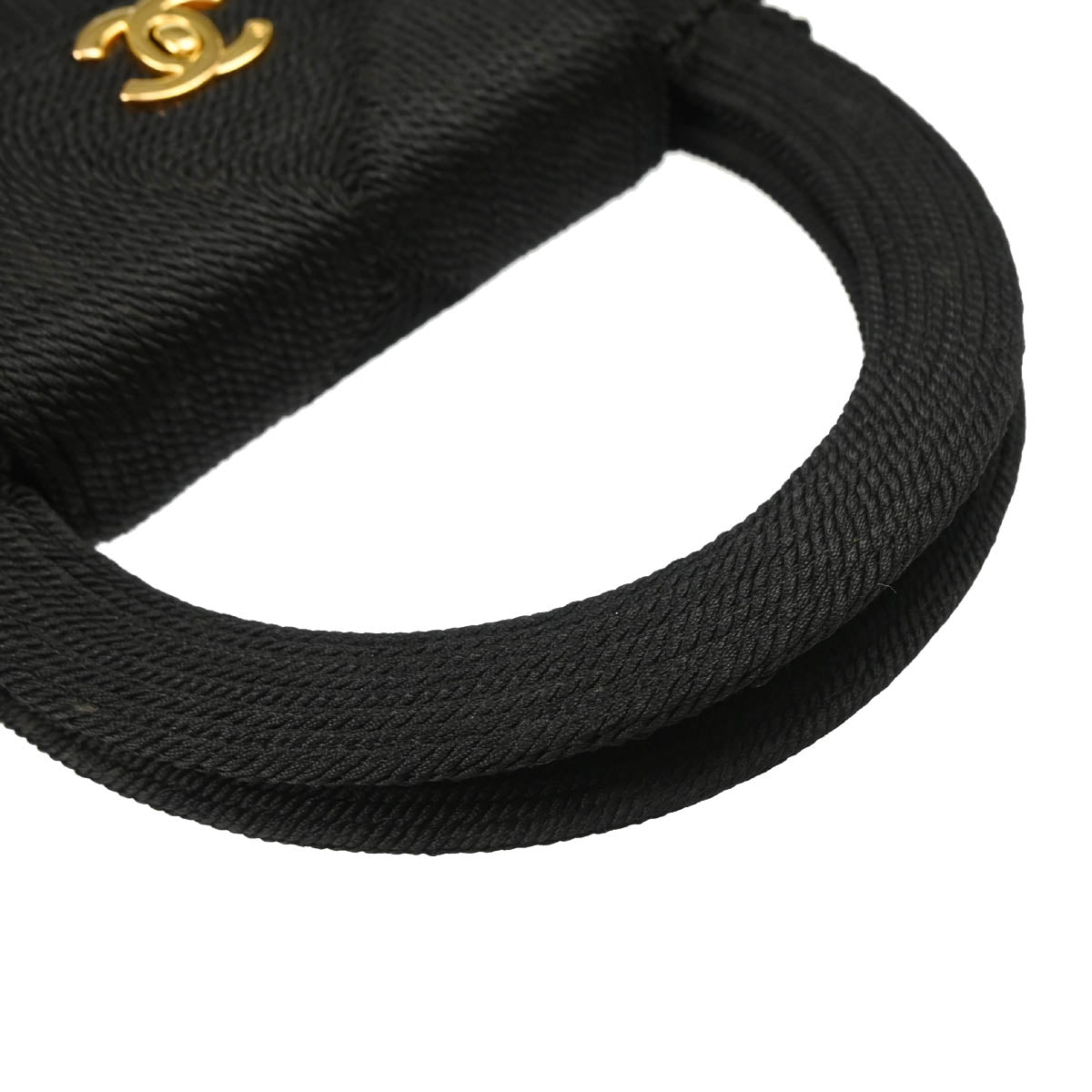 Chanel 1997-1999 Black Silk Rope Bag Woven Handbag
