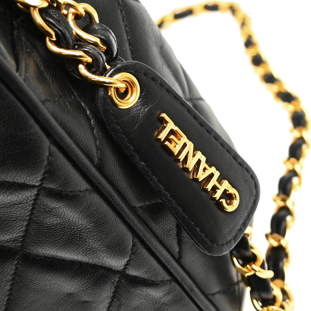 Chanel 1994-1996 Black Lambskin Camera Bag Large