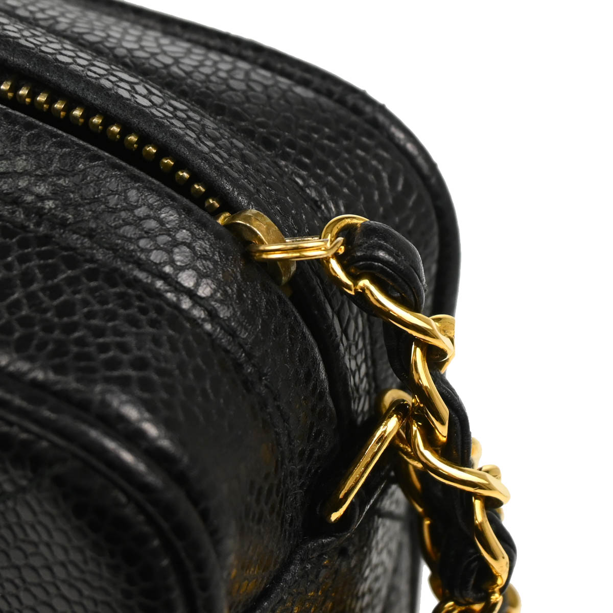 Chanel 1991-1994 Black Caviar Camera Bag