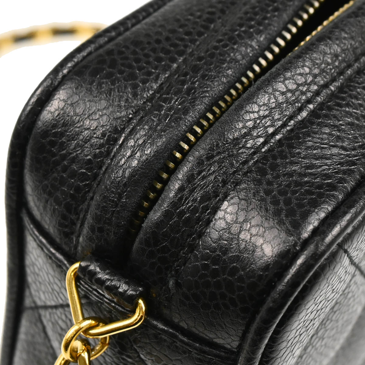 Chanel 1991-1994 Black Caviar Camera Bag