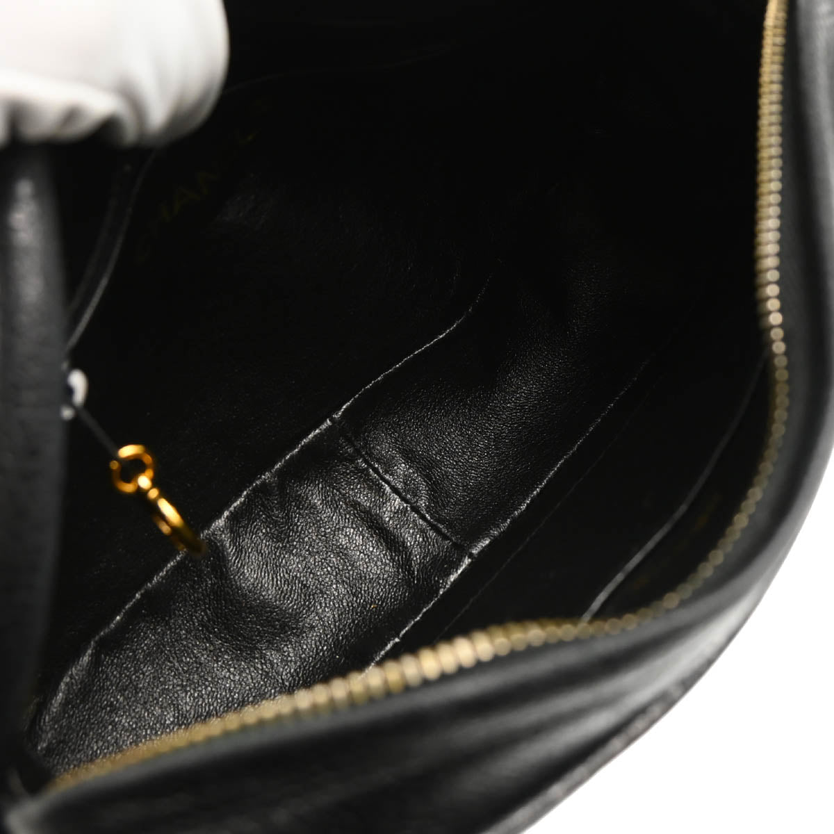 Chanel 1991-1994 Black Caviar Camera Bag