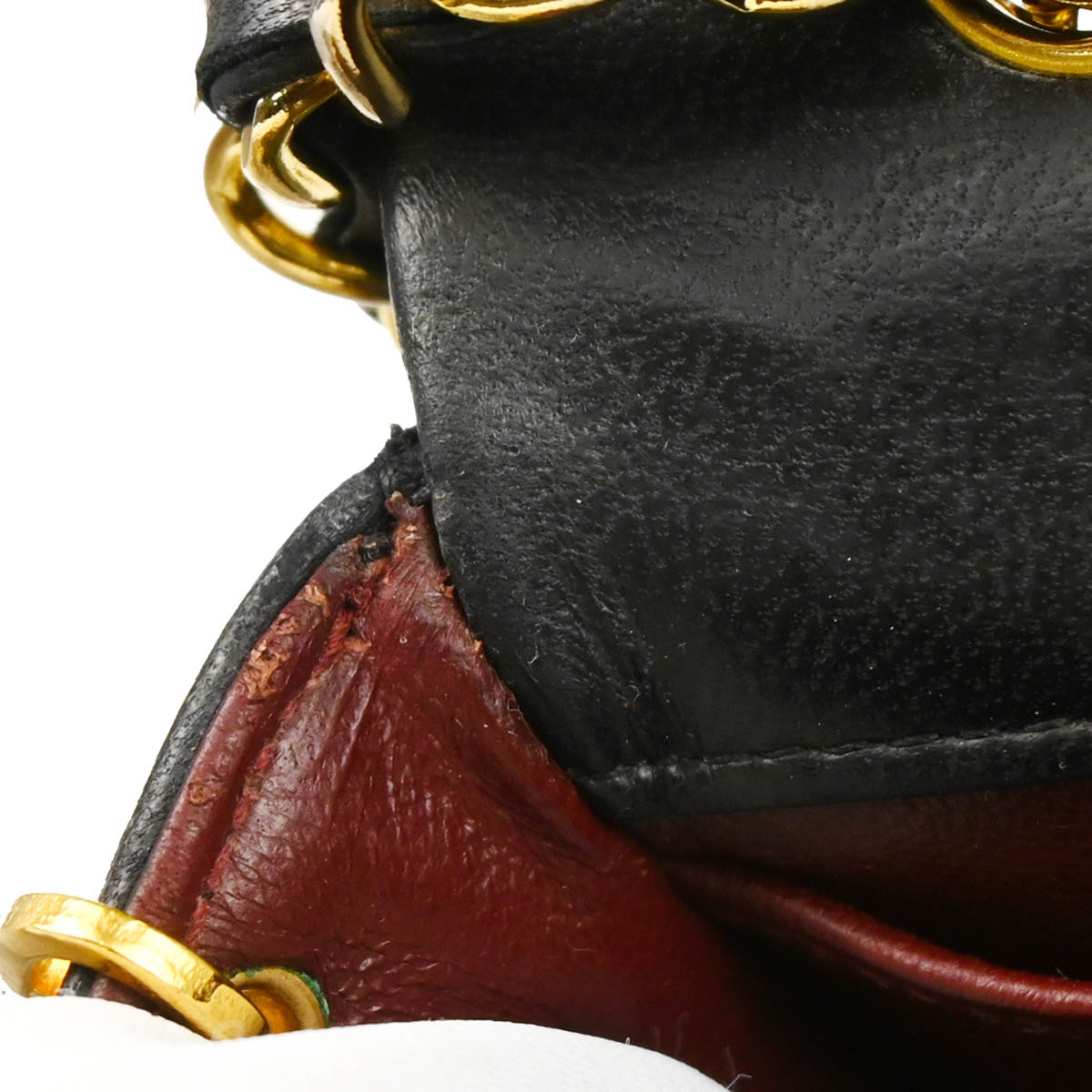 Chanel 1989-1991 Black Lambskin Turnlock Mini Full Flap Shoulder Bag