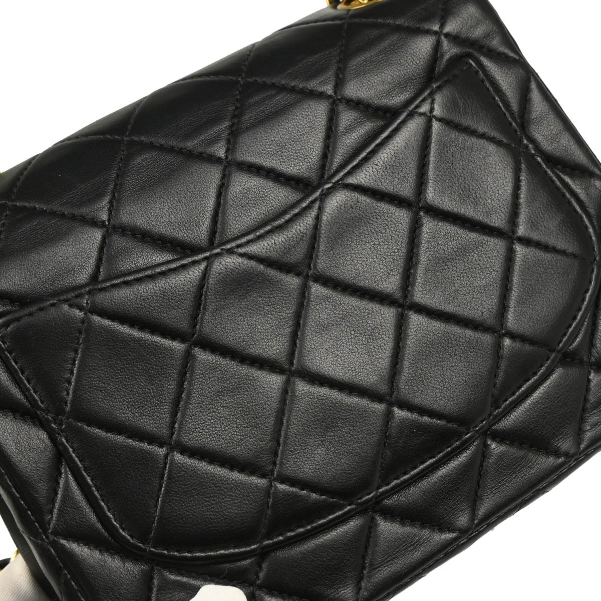 Chanel 2001-2003 Black Lambskin Mini Classic Square Flap Shoulder Bag 17