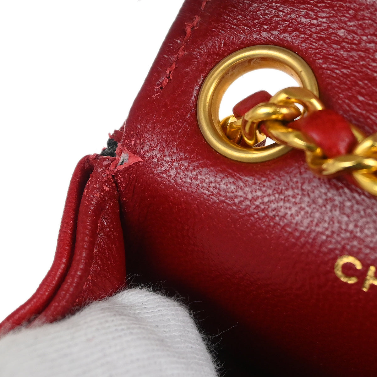 Chanel Red Lambskin Classic Flap Micro Bum Belt Bag